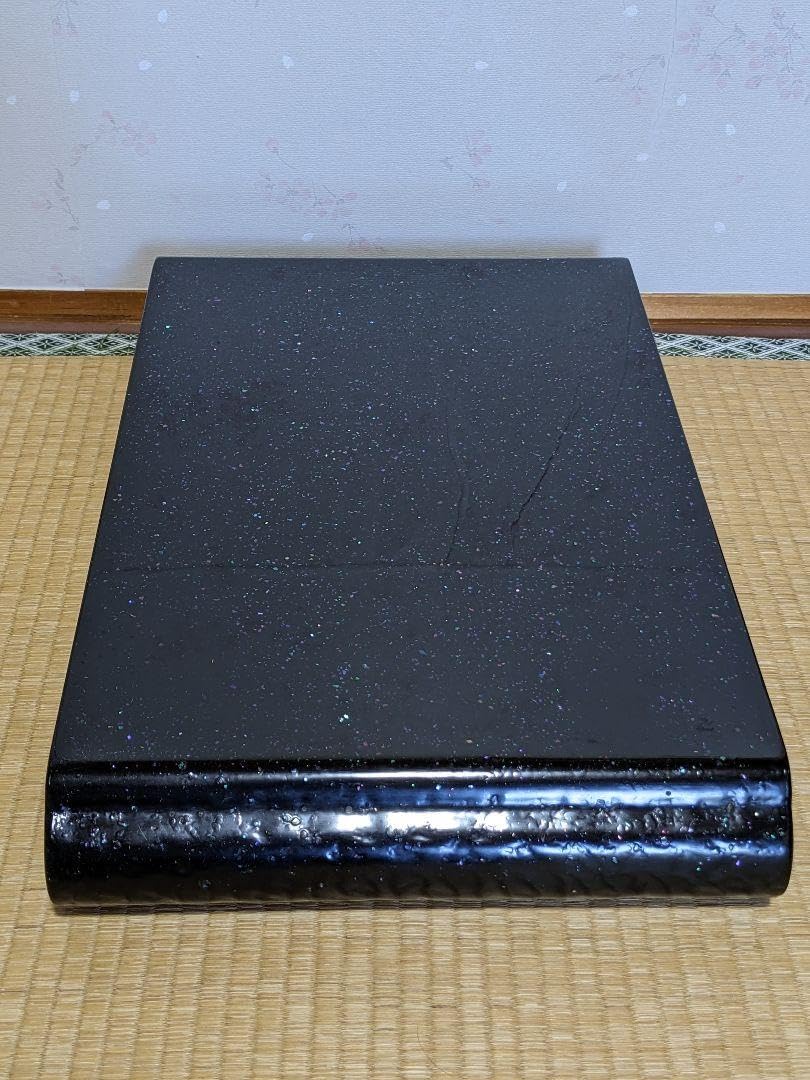 Amazon.co.jp: 木製 漆塗り 梨地 花台 置物台 置台 ？津軽塗り